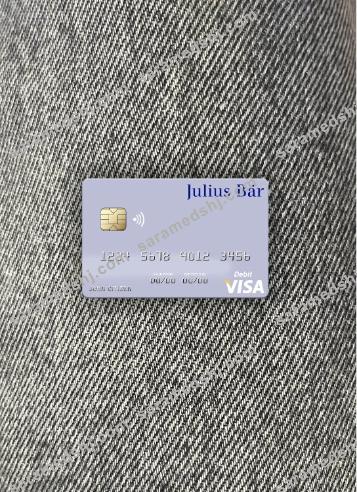 Monaco Julius Bär & Co. AG Bank visa debit card photolook front